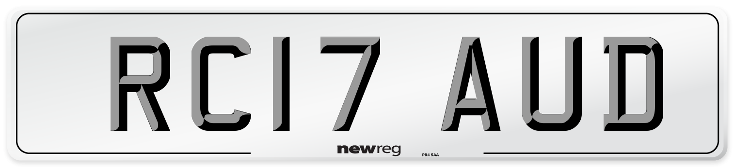 RC17 AUD Number Plate from New Reg